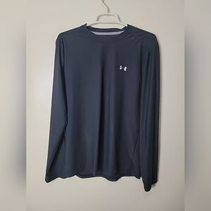 Under Armour Heat Gear Men's Black Long Sleeve Pullover Shirt, M